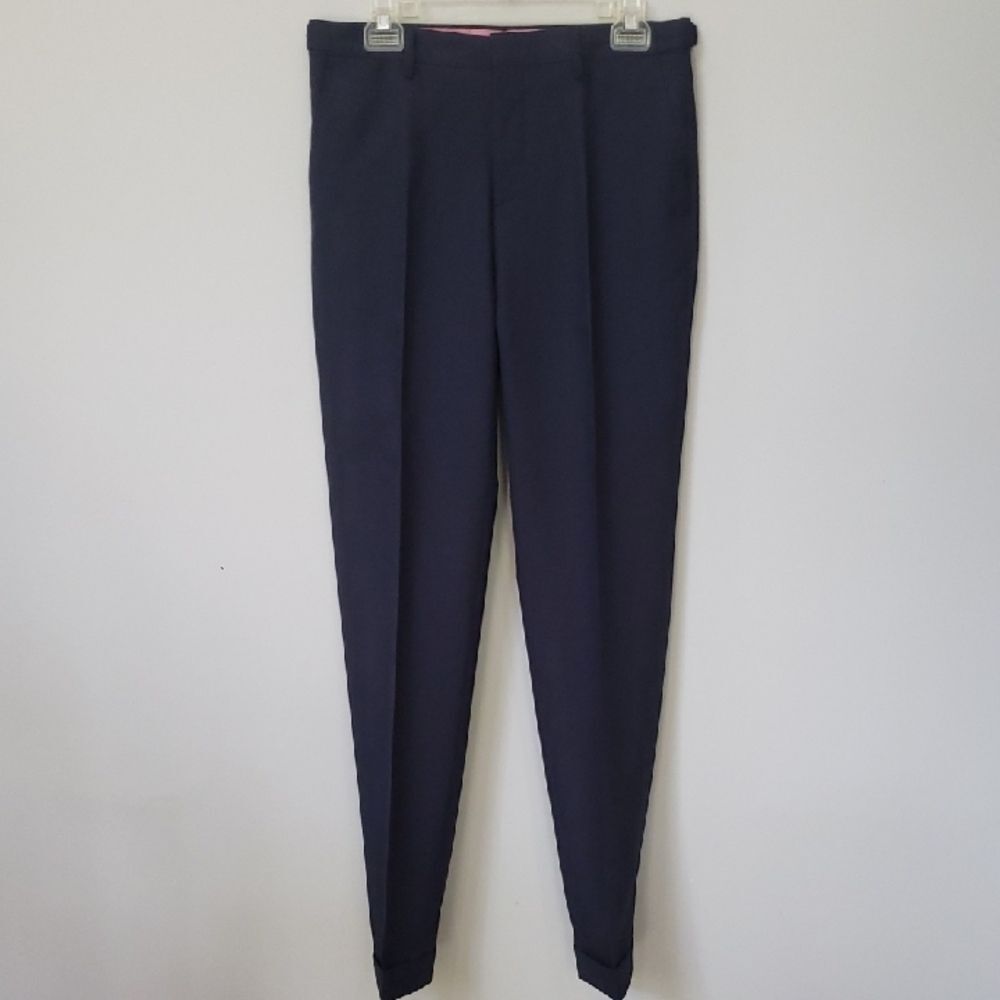 Thomas Pink Dress Pants Mens 32x32 Brummel Cuffed Hem Tailored Formal Trouser